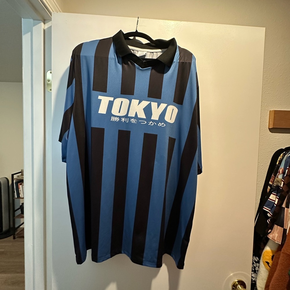 Blue and Black Striped Tokyo Shirt